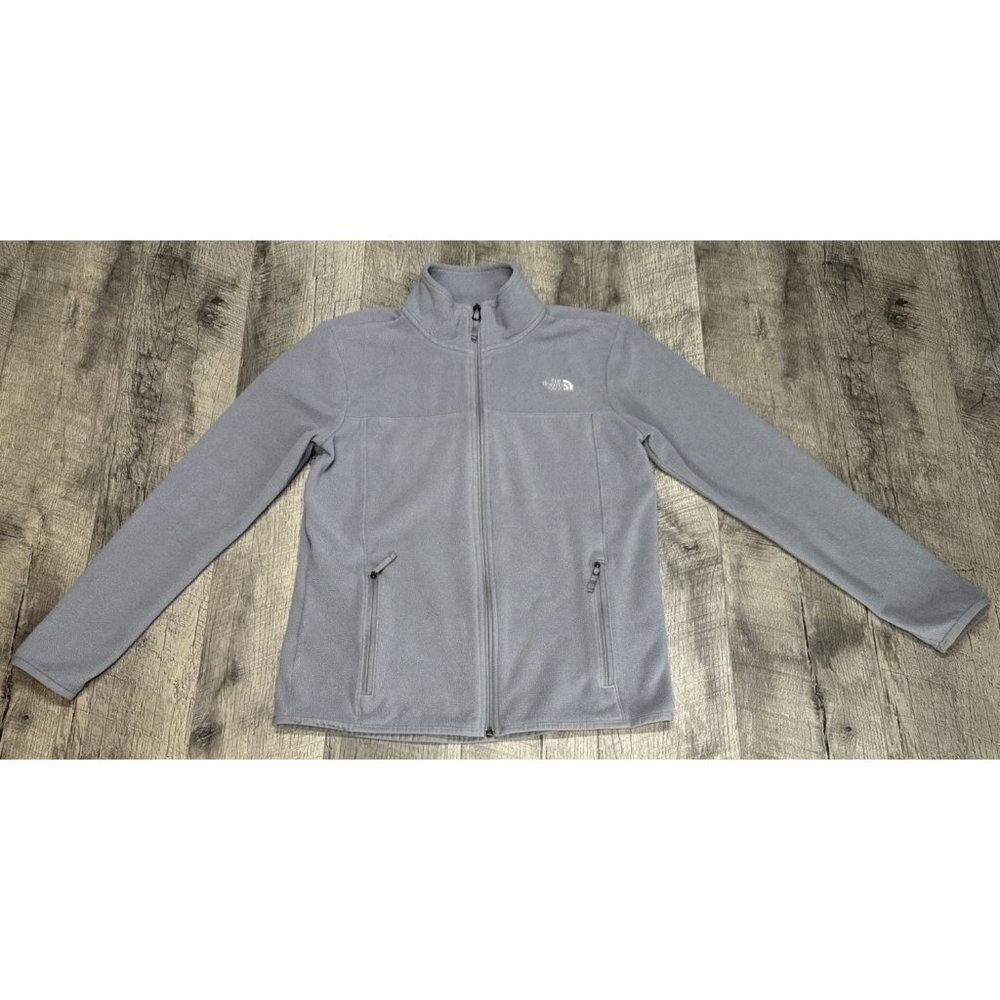 The North Face Fleece Jacket Womens Small Gray Full Zip Pockets Lightweight Hike